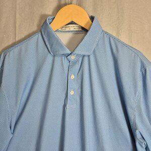 Light Blue Men's Polo Shirt with Textured Knit